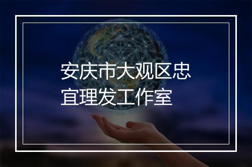 安庆市大观区忠宜理发工作室