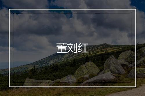 董刘红