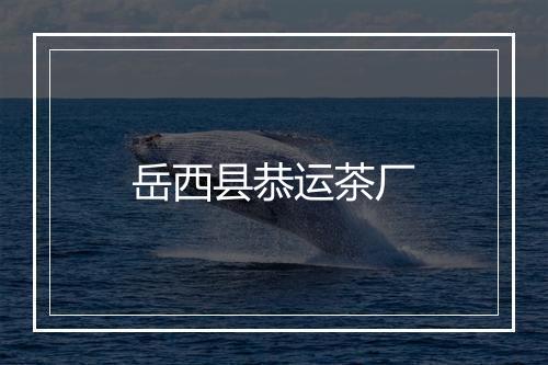 岳西县恭运茶厂