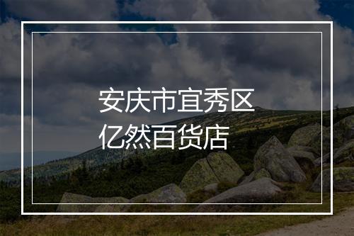 安庆市宜秀区亿然百货店