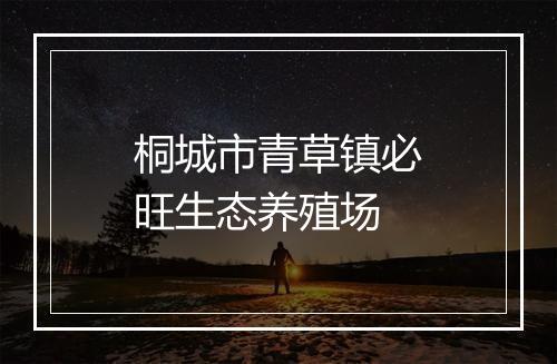 桐城市青草镇必旺生态养殖场