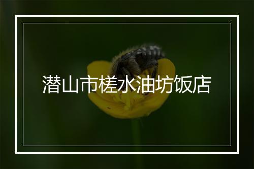 潜山市槎水油坊饭店