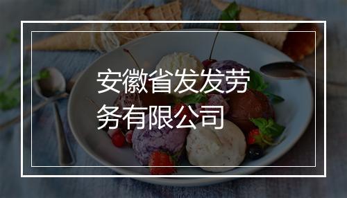 安徽省发发劳务有限公司
