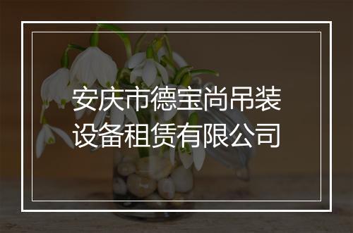 安庆市德宝尚吊装设备租赁有限公司