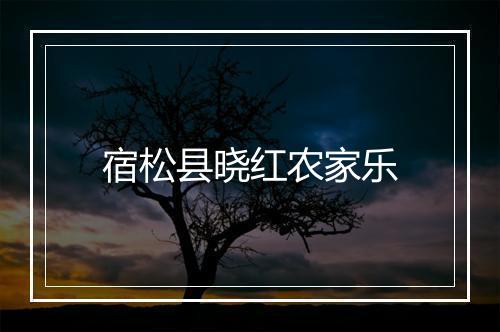 宿松县晓红农家乐