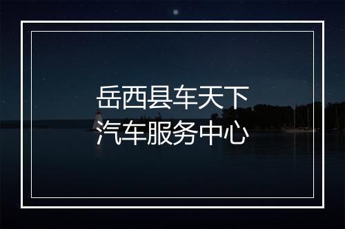 岳西县车天下汽车服务中心