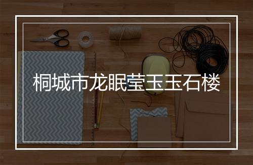 桐城市龙眠莹玉玉石楼