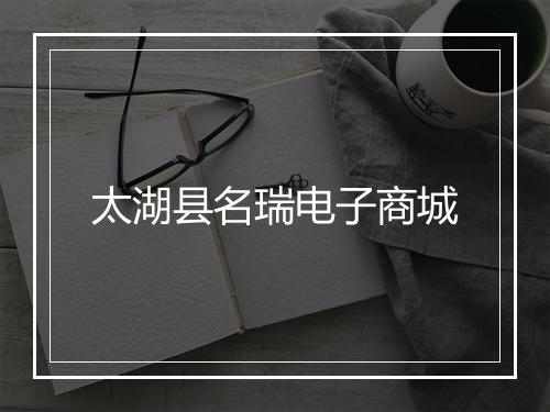 太湖县名瑞电子商城
