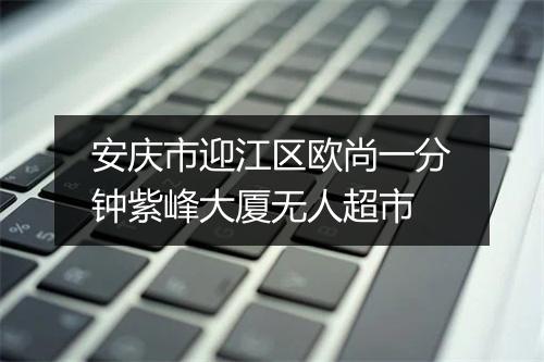 安庆市迎江区欧尚一分钟紫峰大厦无人超市