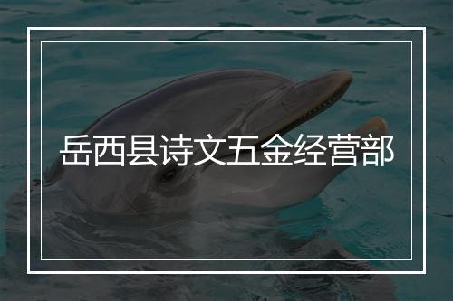 岳西县诗文五金经营部