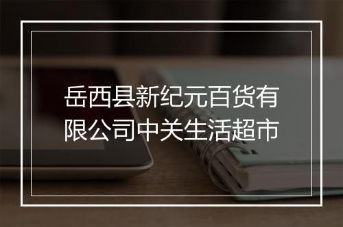 岳西县新纪元百货有限公司中关生活超市