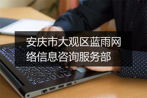 安庆市大观区蓝雨网络信息咨询服务部