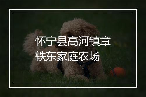 怀宁县高河镇章轶东家庭农场