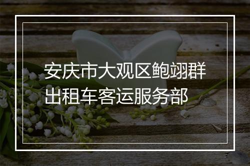 安庆市大观区鲍翊群出租车客运服务部