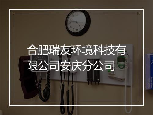合肥瑞友环境科技有限公司安庆分公司