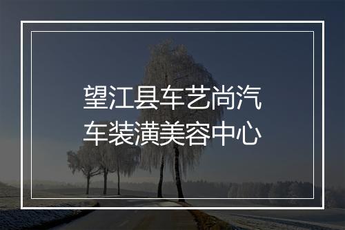 望江县车艺尚汽车装潢美容中心