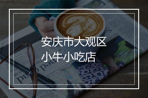 安庆市大观区小牛小吃店