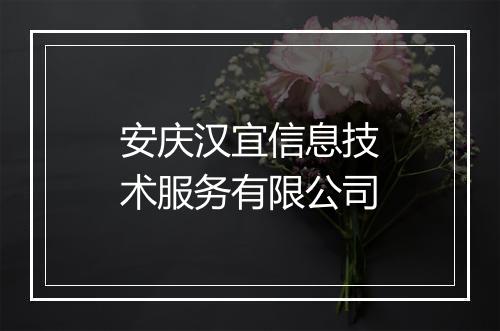 安庆汉宜信息技术服务有限公司
