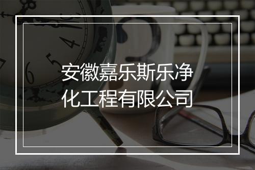 安徽嘉乐斯乐净化工程有限公司