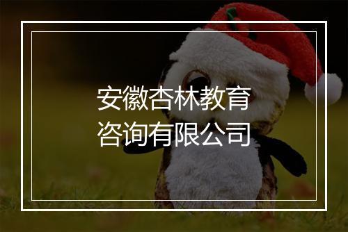 安徽杏林教育咨询有限公司