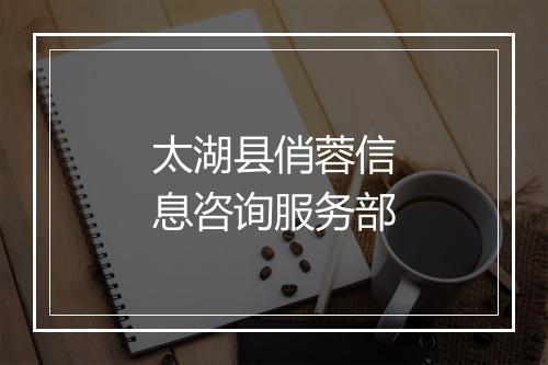 太湖县俏蓉信息咨询服务部