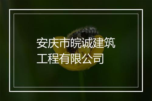 安庆市皖诚建筑工程有限公司