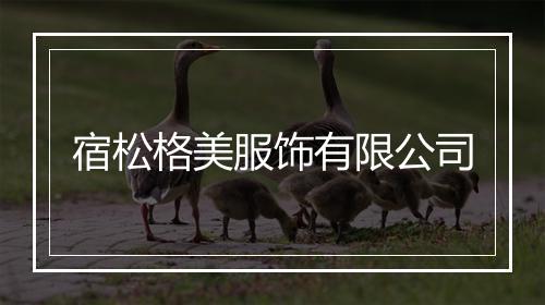 宿松格美服饰有限公司