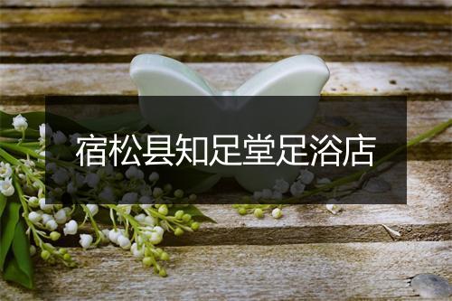 宿松县知足堂足浴店