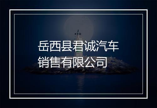岳西县君诚汽车销售有限公司