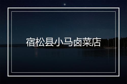 宿松县小马卤菜店