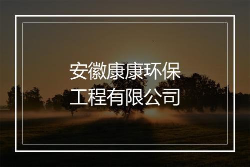 安徽康康环保工程有限公司