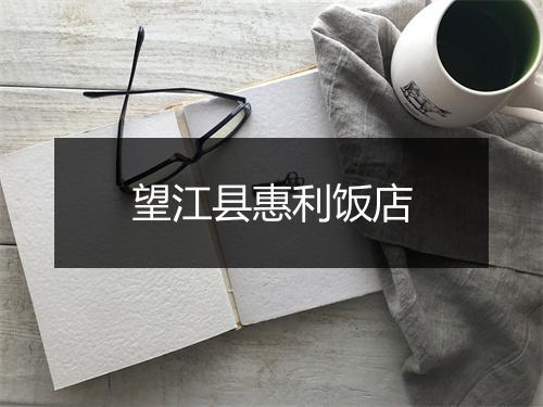 望江县惠利饭店