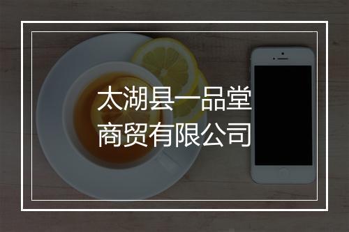 太湖县一品堂商贸有限公司