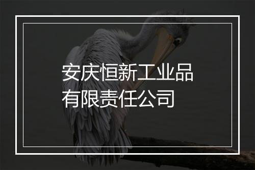 安庆恒新工业品有限责任公司