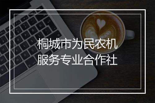 桐城市为民农机服务专业合作社