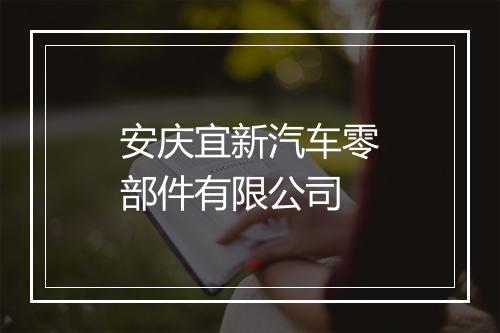 安庆宜新汽车零部件有限公司