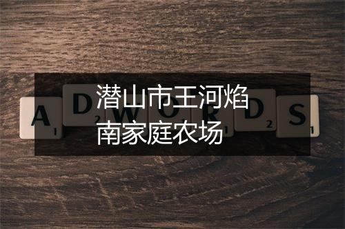潜山市王河焰南家庭农场