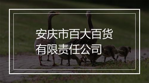 安庆市百大百货有限责任公司