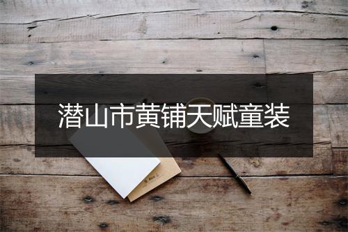 潜山市黄铺天赋童装