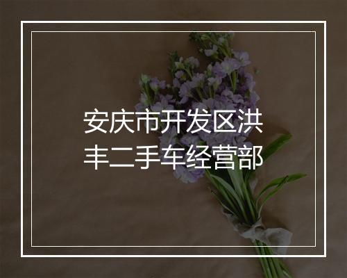 安庆市开发区洪丰二手车经营部