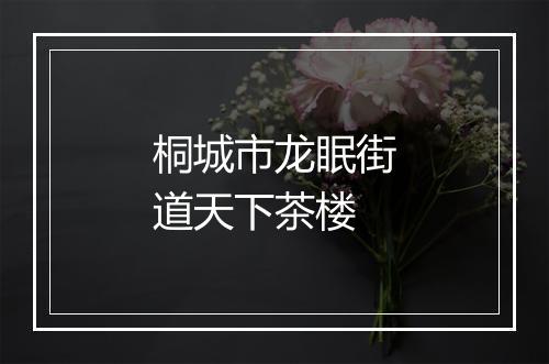 桐城市龙眠街道天下茶楼