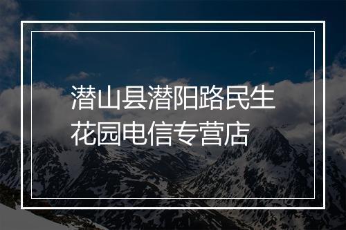 潜山县潜阳路民生花园电信专营店
