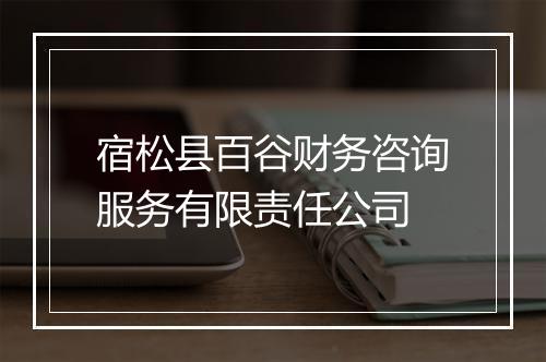 宿松县百谷财务咨询服务有限责任公司