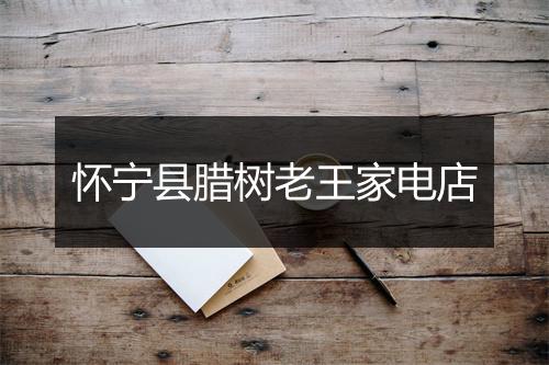 怀宁县腊树老王家电店