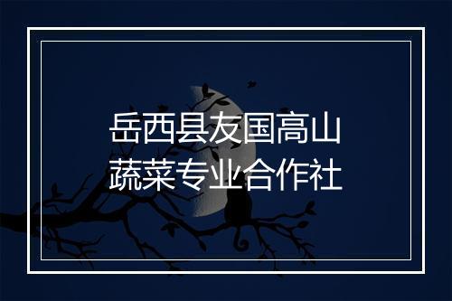 岳西县友国高山蔬菜专业合作社