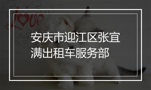 安庆市迎江区张宜满出租车服务部