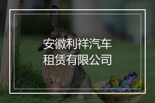 安徽利祥汽车租赁有限公司
