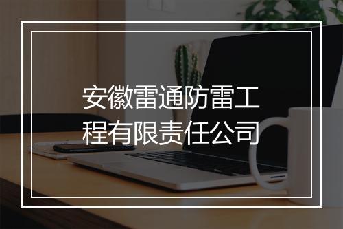安徽雷通防雷工程有限责任公司