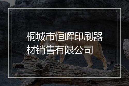 桐城市恒晖印刷器材销售有限公司