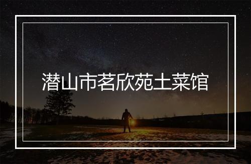 潜山市茗欣苑土菜馆